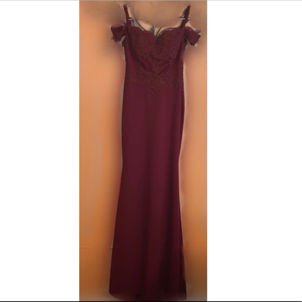 Burgundy prom dress